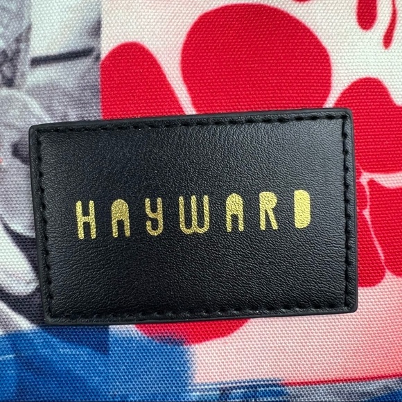 HAYWARD Multi-colored Cosmetics Bag with Monogrammed Zipper Pull, NWOT! - Picture 6 of 6